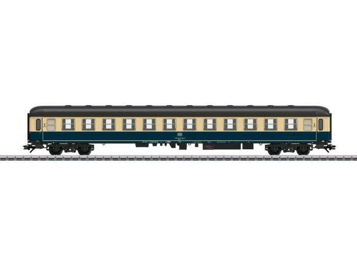 Type Bm 234 2nd Class Coach - 3-Rail - Ready to Run -- German Federal Railroad DB (Era IV 1980, Ocean Blue, ivory), HO, Marklin,
