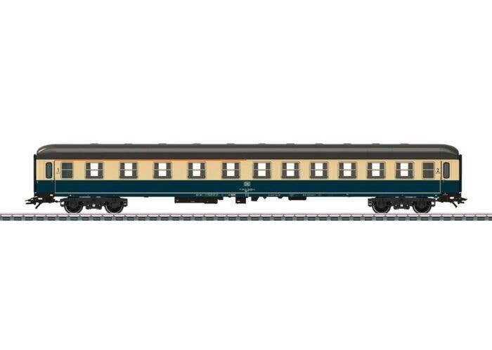 Type ABm 225 2nd Class Coach - 3-Rail - Ready to Run -- German Federal Railroad DB (Era IV 1980, Ocean Blue, ivory), HO, Marklin