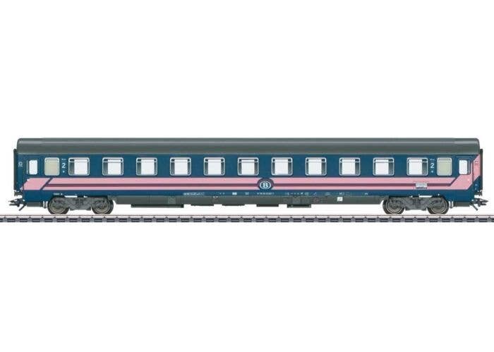 EC 90 Vauban Type BI6 2nd Class Slumbercoach - 3-Rail - Ready to Run -- Belgian State Railways SNCB/NMBS (Era V 2000s, blue, gra