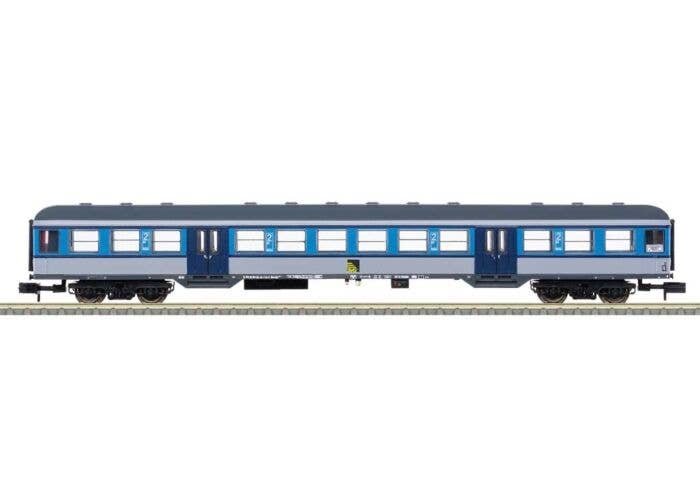 Type Bnrz 451 2nd Class Commuter Coach - Ready to Run - Minitrix -- Rail Service Company SVG 50 80 22-34 116-0 (Era VI 2022, blu