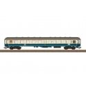 Type ABylb 411 1st/2nd Class Coach - Ready to Run -- German Federal Railroad DB (Era IV 1980, ocean blue, ivory, gray), HO, Trix