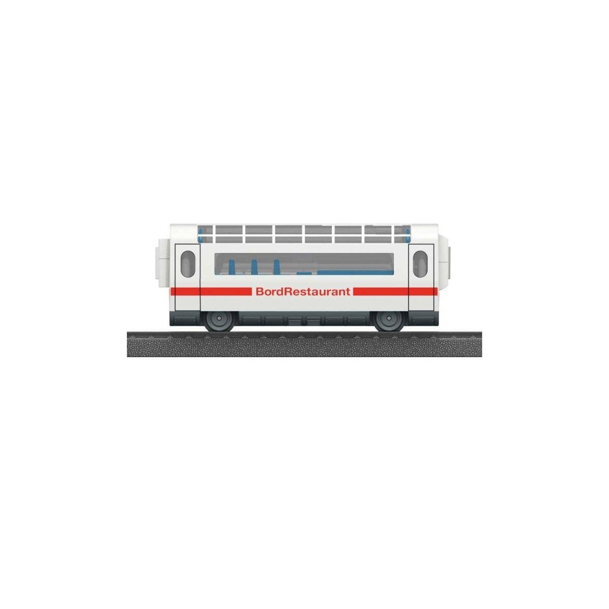 High-Speed Train Diner for Battery-Powered Sets - Ready to Run - My World -- German Railroad DB AG InterCity Express (white, red