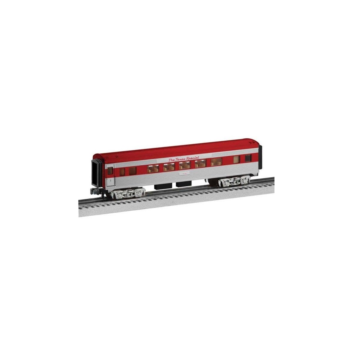 13′ Streamlined Coach - Lighted - Ready to Run - 3-Rail -- Texas Special MKT-SLSF Tulsa (silver, red), O, Lionel 2327380