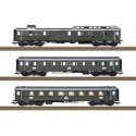 2 Type AB4u-28 & PwPost4u-28 FD 226 Set - Ready to Run -- German State Railroad DR (Era II 1930s, green, silver), HO, Trix 23650
