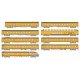 Olympian Hiawatha 9-Car Passenger Set - Post-1955 Lighted - Ready to Run -- Milwaukee Road (Armour Yellow, gray, red), N, Kato U