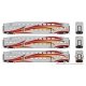 Bi-Level Commuter 2 Coach and Cab Car Set - Ready to Run -- New Mexico Rail Runner Set 1 1102, 1008, 1012 (white, red, yellow), 