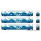 Bi-Level Commuter 2 Coach and Cab Car Set - Ready to Run -- Sounder Set 2 110, 209, 227 (teal, blue, white), HO, Rapido Trains I