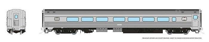 Budd Coach - Ready to Run -- Painted, Unlettered (stainless steel finish), HO, Rapido Trains Inc 115099