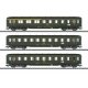 Skirted Passenger 3-Car Set - 3-Rail - Ready to Run -- French State Railways SNCF (Era VI, green, gray), HO, Marklin, Inc 43230