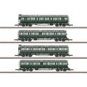 Type AB4 & 3-B4 Compartment Car Set - Ready to Run -- German Federal Railroad DB (Era III, green, gray), Z, Marklin, Inc 87565