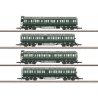 Type AB4 & 3-B4 Compartment Car Set - Ready to Run -- German Federal Railroad DB (Era III, green, gray), Z, Marklin, Inc 87565