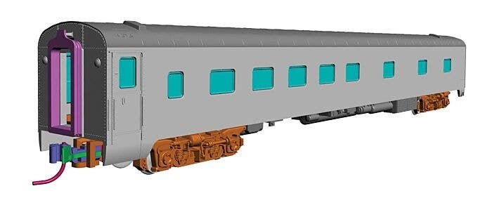 20th Century Limited 4-Add-On 10-6 and 12BR Sleeper Lighted Set - Ready to Run -- New York Central (Late 1940s 2-Tone Gray), N, 