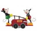 1100 Operating Handcar - 3-Rail - Conventional -- Mickey and Minnie Mouse (red), O, Lionel 2335190