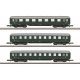 2 2nd & 1 1st Class Coach Set - Ready to Run -- Austrian Federal Railways OBB (Era III green, silver), Z, Marklin, Inc 87107
