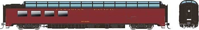 SP 3/4 Dome-Lounge - Ready to Run -- Canadian Pacific 3605 Selkirk (maroon, black, Flat Sides), HO, Rapido Trains Inc 175014