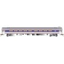 Amfleet 85′ Coach - Ready to Run - Silver Series(R) -- Amtrak (Phase VI, Business Class, silver, blue, red), HO, Bachmann Indu