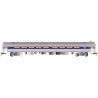 Amfleet 85′ Coach - Ready to Run - Silver Series(R) -- Amtrak (Phase VI, Business Class, silver, blue, red), HO, Bachmann Indu