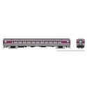 P-S Comet Commuter Coach - Ready to Run -- Boston MBTA 340 (As-Delivered, silver, purple), HO, Rapido Trains Inc 128546