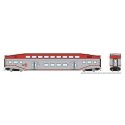Bi-Level Commuter Coach - Ready to Run -- CalTrain Set No Number (gray, red, black), HO, Rapido Trains Inc 146029