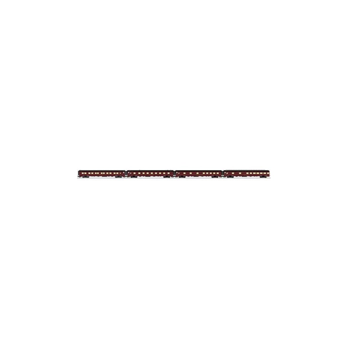21′ Streamlined Smooth-Side 3 Sleepers, Observation - 3-Rail - Ready to Run -- Pennsylvania Railroad (Tuscan, black, Spirit of