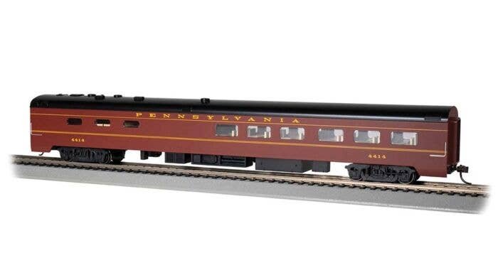 85′ Smooth-Side Diner - Ready to Run -- Pennsylvania Railroad 4414 (Tuscan, black), HO, Bachmann Industries 14805