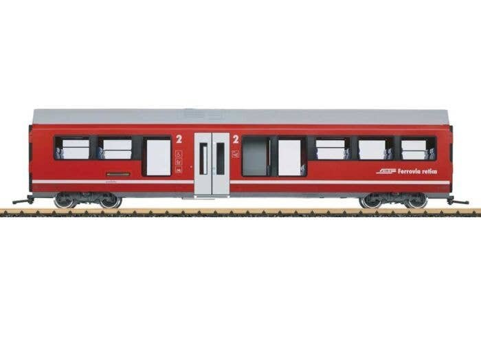 Stadler Class ABe 4/16 Capricorn Rail Car - Intermediate Car Style 1 -- Rhaetian Railway RhB (Era VI, red, gray, white), G, LGB 