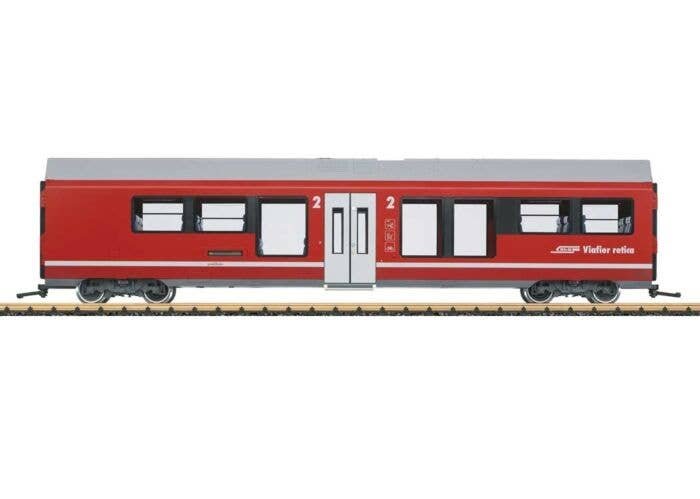 Stadler Class ABe 4/16 Capricorn Rail Car - Intermediate Car Style 2 -- Rhaetian Railway RhB (Era VI, red, gray, white), G, LGB 
