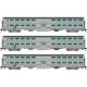 SP 3/4 Dome Lounge Fluted Sides - Ready to Run -- Southern Pacific 3605 (Daylight, red, orange, black), N, Rapido Trains Inc 575