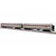 Heavyweight 18′ Coach & Diner - 3-Rail - Ready to Run -- Pennsylvania Railroad 1157, john Hancock (Shadowlined silver, Tuscan)