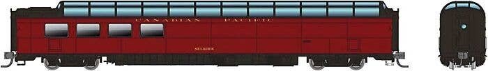 SP 3/4 Dome Lounge Smooth Sides - Ready to Run -- Canadian Pacific 3605 Selkirk (maroon, black), N, Rapido Trains Inc 575014