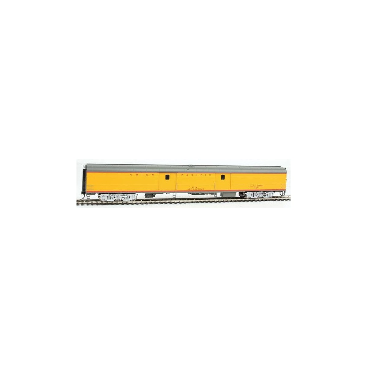 85` ACF Baggage Car - Standard - Heritage Fleet -- Union Pacific(R) 6334 `Art Lockman` (Armour Yellow, gray), HO, WalthersProto 