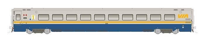 LRC Coach - Ready to Run -- VIA Rail Canada (VIA 1, As-Delivered, gray, blue, yellow), N, Rapido Trains Inc 508002