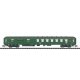 Type BDums 273 Half-Baggage-Half-Compartment 2nd Class Car -- German Federal Railroad DB (Era IV 1973, green, gray), N, Trix 184