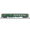 Type BDums 273 Half-Baggage-Half-Compartment 2nd Class Car -- German Federal Railroad DB (Era IV 1973, green, gray), N, Trix 184