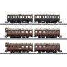 Paired Compartment Car Set - 3-Rail - Ready to Run -- Royal Prussian Railroad KPEV (Era 1, 3 Schemes), HO, Marklin, Inc 42047