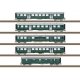 Lightweight Passenger Set w/Baggage & 4 Cars - 3-Rail - Ready to Run -- Swiss Federal Railways SBB (Era III 1950, green, silver)