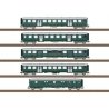 Lightweight Passenger Set w/Baggage & 4 Cars - 3-Rail - Ready to Run -- Swiss Federal Railways SBB (Era III 1950, green, silver)
