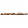 21′ Smooth-Side Dome, Sleeper 2-Car Set - 3-Rail - Ready to Run -- Great Northern (Empire Builder. Omaha Orange, Pullman Green
