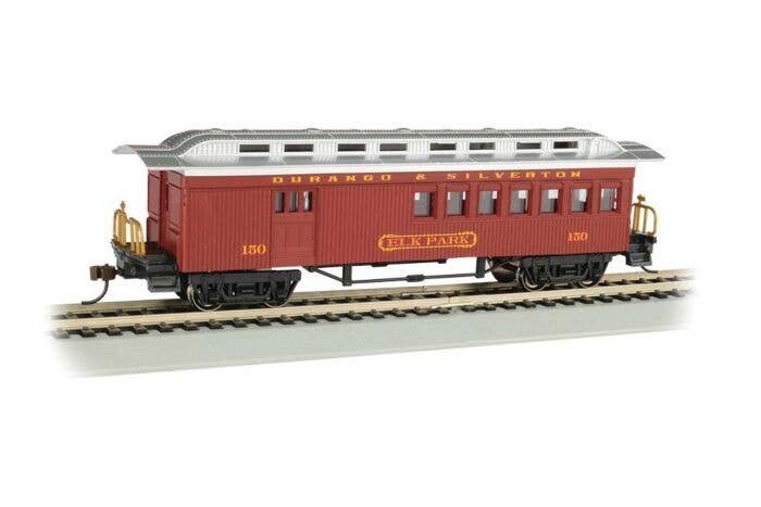 1860 - 1880 Wood Combine - Ready to Run - Silver Series(R) -- Durango & Silverton 150 `Elk Park` (red), HO, Bachmann Industries 