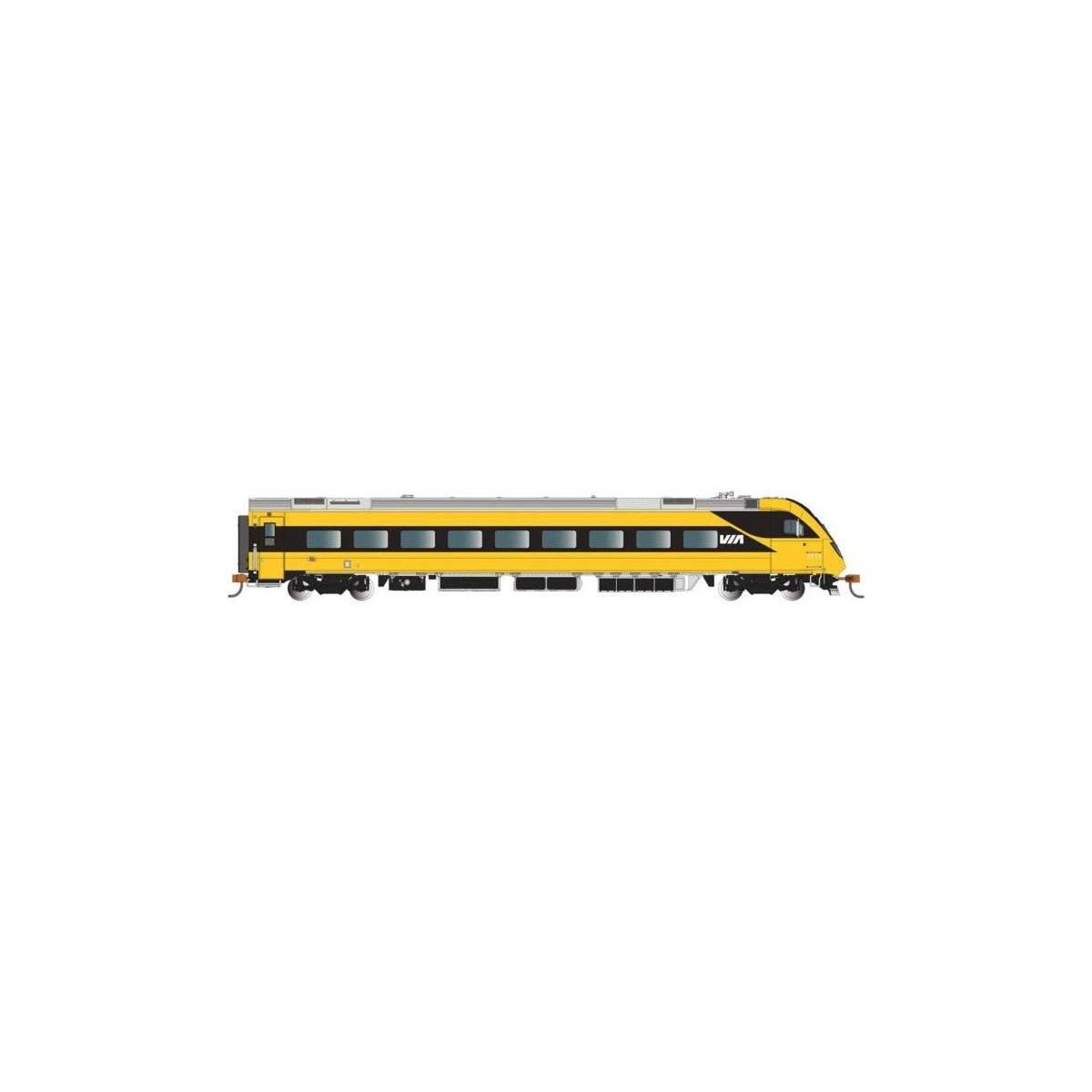 Siemens Venture Cab Car - VIA Version - Ready to Run - Sound and DCC Lights -- VIA Rail Canada 2317 (Lumi Scheme, yellow, white,