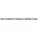 18′ Streamlined Fluted-Side 3 Coaches, Observation - 3-Rail Ready to Run - -- Amtrak (Phase 1, silver, red, blue, white), O, L