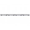 18′ Streamlined Fluted-Side 3 Coaches, Observation - 3-Rail Ready to Run - -- Amtrak (Phase 1, silver, red, blue, white), O, L