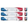 Bi-Level Commuter 2 Coach and Cab Car Set - Ready to Run -- FrontRunner UTA Set 2 109, 201, 208 (white, red, blue), HO, Rapido T