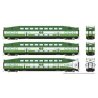 Bi-Level Commuter 2 Coach and Cab Car Set - Ready to Run -- Go Transit/Metrolinx Set 1 208, 2838, 2850 (green, white), HO, Rapid