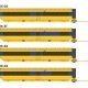 UAC TurboTrain Add-On Coach (2022 Ver.) 4-Car Completion Set - Ready to Run -- VIA Rail Canada 263-257-254 & IC-34 264 (yellow, 