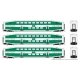 Bi-Level Commuter 3-Coach Set - Ready to Run -- Go Transit Set 3 2740, 2763, 2779 (Late, green, white), HO, Rapido Trains Inc 14