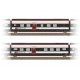Type D & Type E 2nd Class Add-On for Giruno Train Set - Ready to Run -- Swiss Federal Railways SBB Set 2 (Era VI 2021, white, bl