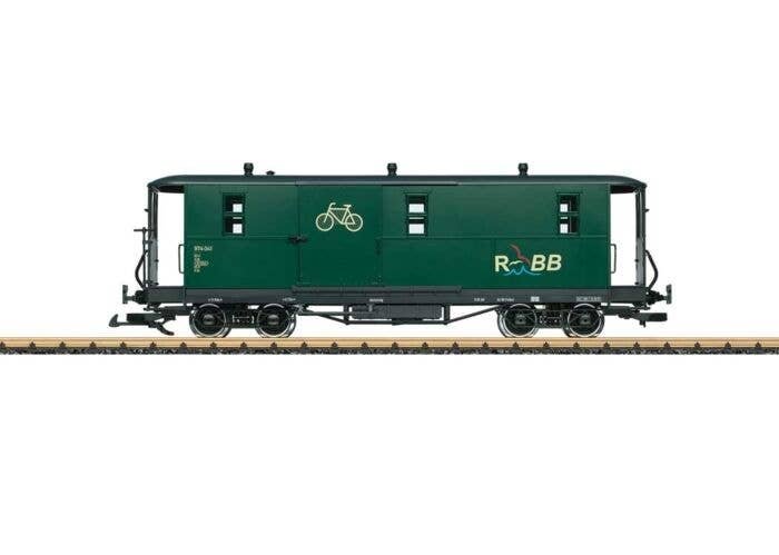 4-Axle Baggage Car - Ready to Run -- Rugensche Baderbahn RuBB (Era VI, green, black), G, LGB 30325