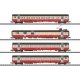Swiss Express EW III 4-Car Set Part 1 - Ready to Run -- Swiss Federal Railways SBB (Era IV 1975, red, white, black), N, Trix 187