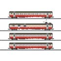 Swiss Express EW III 4-Car Set Part 1 - Ready to Run -- Swiss Federal Railways SBB (Era IV 1975, red, white, black), N, Trix 187